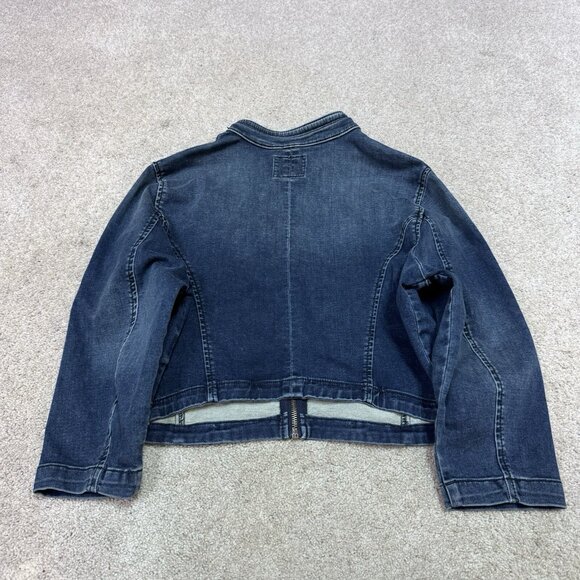 Torrid Jacket Women’s Blue Denim Long Sleeve Full Zip Size 0 - Picture 9 of 11